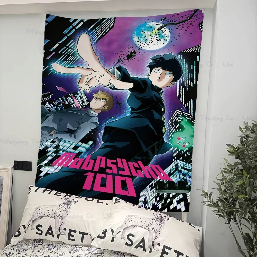 اليابان أنيمي الغوغاء النفسي 100 الهبي الجدار الشنق المفروشات الفن الخيال العلمي غرفة ديكور المنزل Kawaii غرفة ديكور