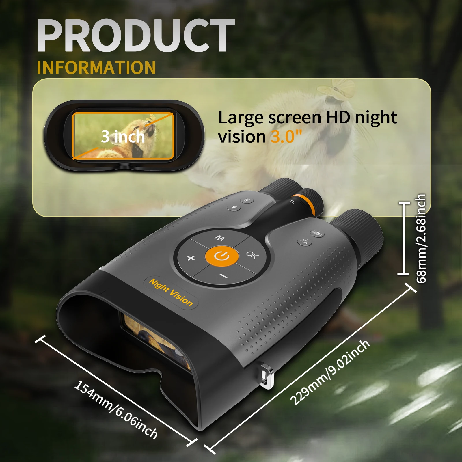 

Бинокль ночного видения DS371 True 4K – очки ночного видения для взрослых с дальностью действия 3940 футов, полноцветными фото и видео.