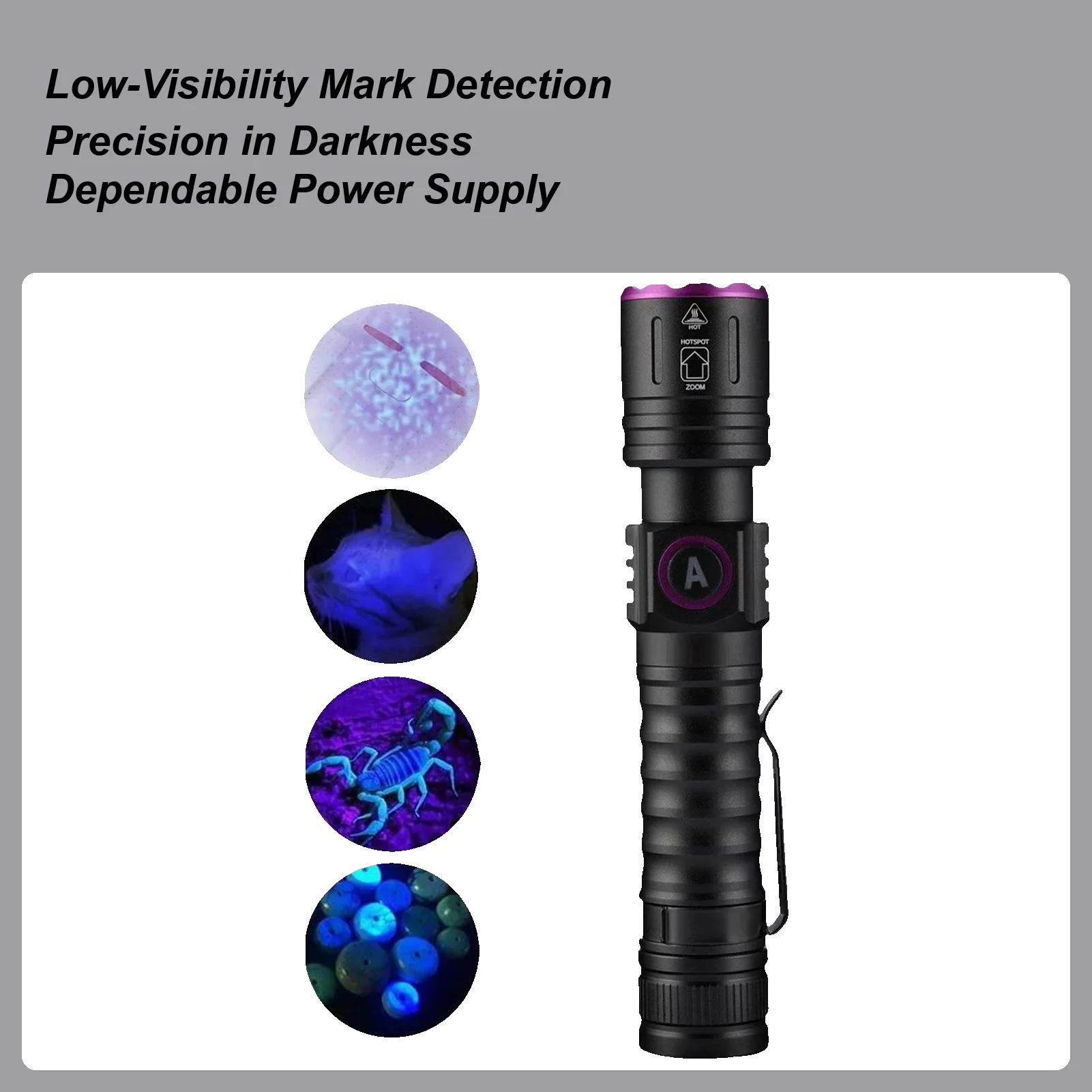 Blood Light for Tracking Rechargeable Tracking Flashlight Nighttime Trail Finder Light for Detection Outdoor Camping Travel Home