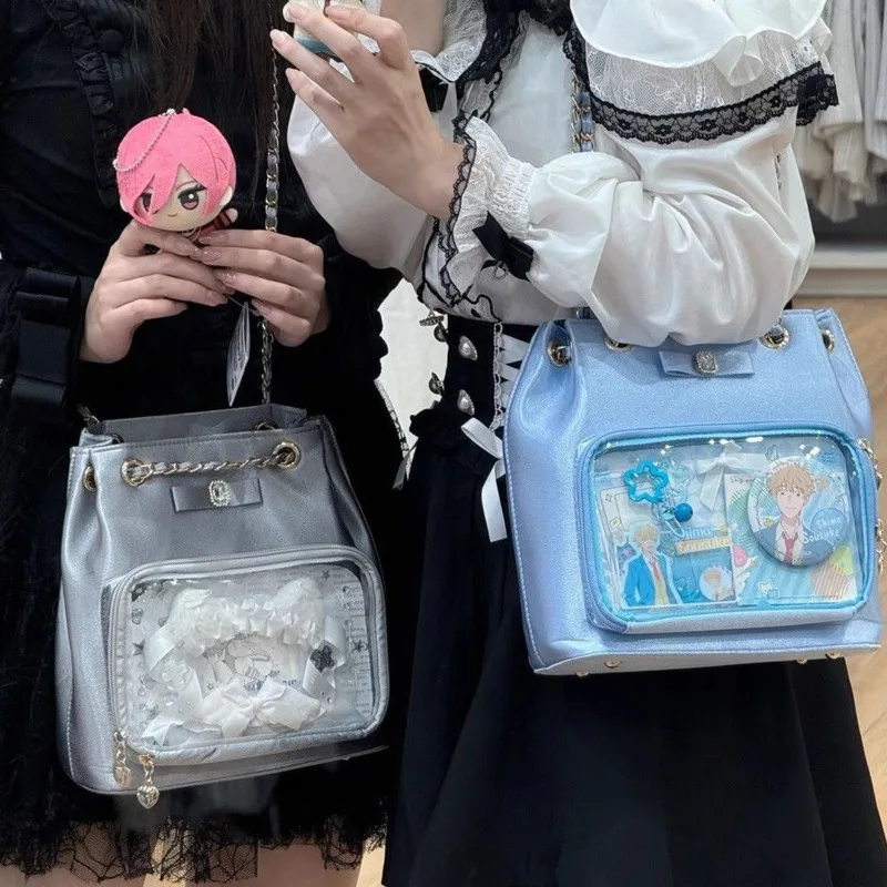 Butterfly Bow Itabag Original Sweet Bucket Bag Shoulder Satin Commute Student Single Shoulder Slant Cross Shoulder Unisex Bag