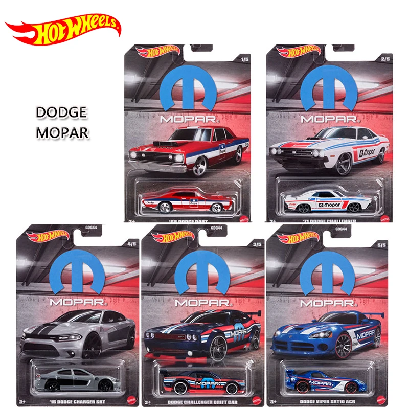 Original Hot Wheels Mopar Dodge Car Suit Modern Classics Speed and Passion Simulated Alloy Models Toys for Boys Gift 1/64 Metal