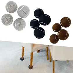 Cubiertas antideslizantes para patas de muebles, suministros de apertura cruzada con forma de pelotas de tenis, protección de suelo para sofá de oficina y comedor, 4 unidades por juego