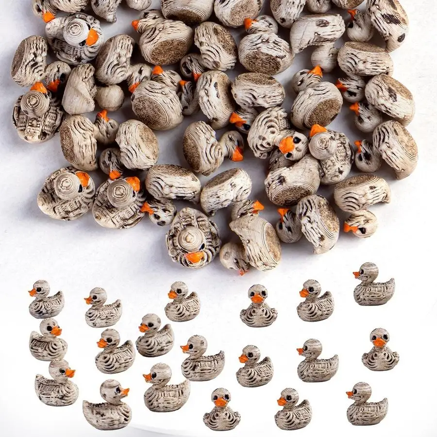 1/5/10/20/50/100pcs Decor, s/s, 3D Printed Halloween Skull Duck - Skull Duckling Ornament, Micro Landscape Ornament, High Qualit