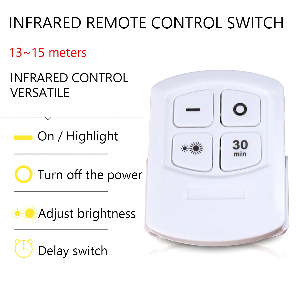 

3pcs Led Touch Night Wireless Cabinet Wall Light Infrared Switch Dimmable White Light Bright Wide Beam For Bedroom Kitchen