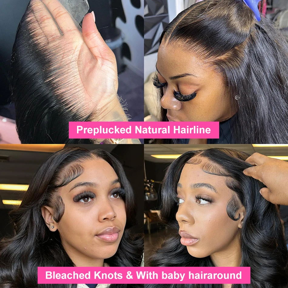 Onda Corporal Transparente Lace Frontal Peruca para Mulheres, Cabelo Humano, HD, Pronto para Vestir, Glueless, 250 Densidade, 5x6, 13x4, 13x4