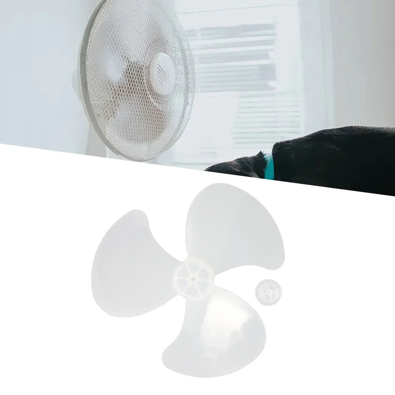 16 Inch Plastic Fan Blades 3 Blades Electric Fan Accessories Sturdy For Living Room Bedroom Vertical Floor Wall Fan