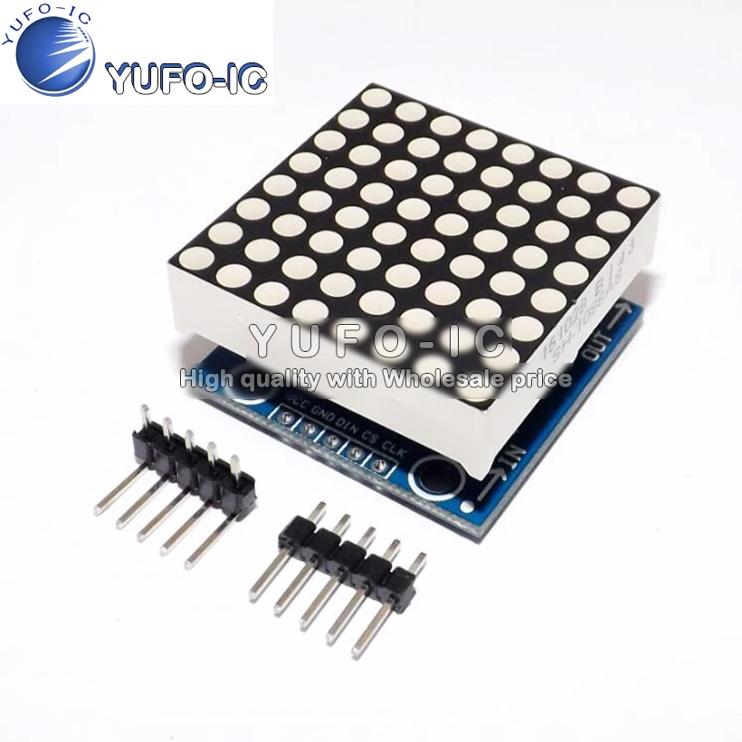 YS-50 MAX7219 وحدة مصفوفة نقطية 1 رقاقة التحكم في الحواسيب الصغيرة محرك LED وحدة عرض وحدة
