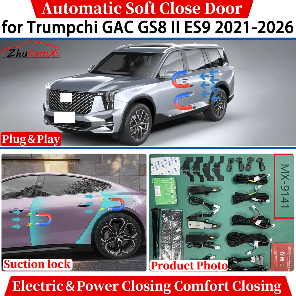 

for Trumpchi GAC GS8 II ES9 2021-2026 Car Automatic Soft Close Door Electric Power Comfort Closing Suction lock Quiet System