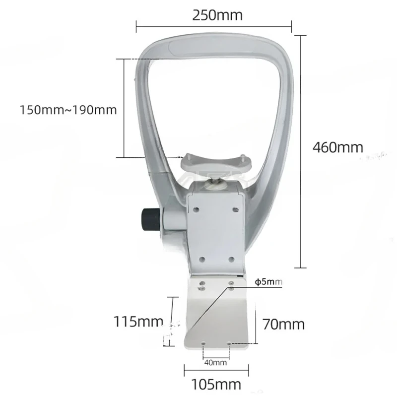 CR-11 Optical Instrument Chin Rest Forehead Bracket Set Auto Refractometer And Other Devices