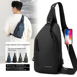 Men Sling Backpack Sports Crossbody Bag Waterproof Shoulder Pouch Small Travel Hiking Daypack Multiple Pockets Fanny Packs