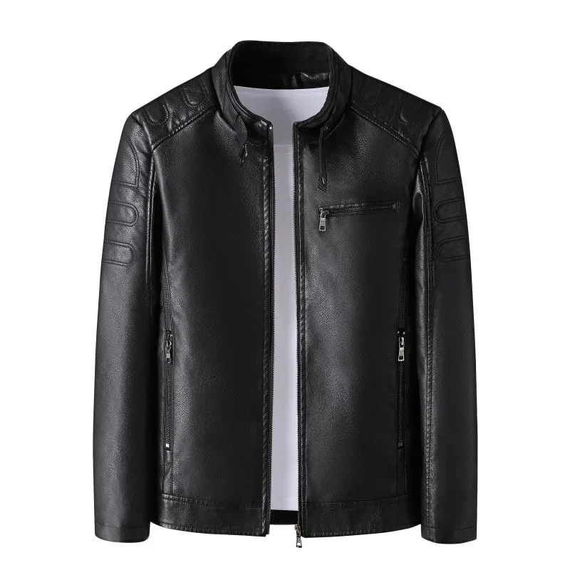 

2024 New Fall Fashion Trend Casual Versatile Gang Handsome Cool Men'S Slim High-Quality Leather Jacket