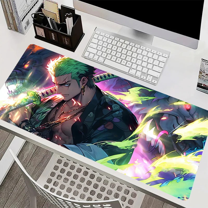 Tapis de souris accessoires PC tapis de clavier tapis de bureau anti-dérapant HD une pièce Zoro tapis de souris en caoutchouc tablette tapis de jeu tapis étendu