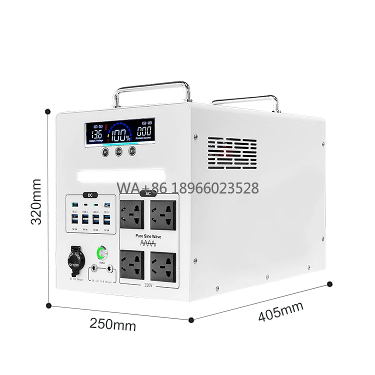 

System Backup Storage Battery 48V Lifepo4 Battery 2000W Power Supply with Inverter Portable Power Station 51.2V 2458wh Solar