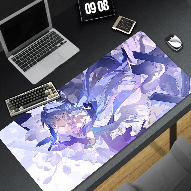 

Computer Gaming Accessories HD Mousepad Office PC H-honkai Star Rail Robin Mouse Pad Keyboard Pad Desk Decoracion Anime Desk Mat