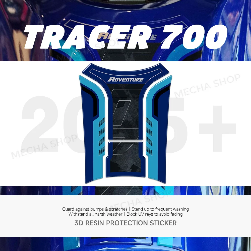 For Tenere 700 Ténéré 700 Motorcycle Accessories Tank Pad Side Protectors Kit 3D Stickers