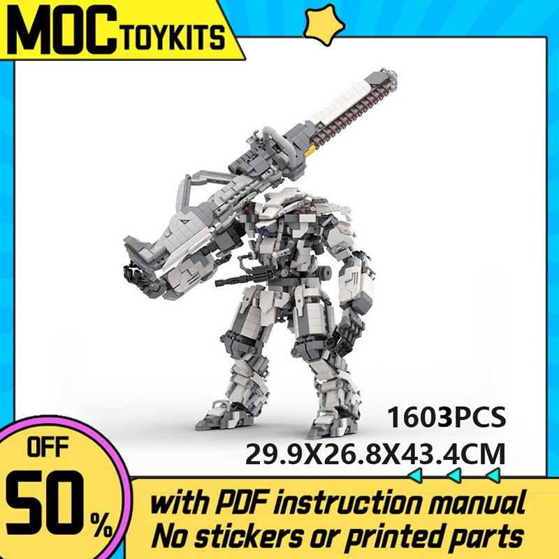 

Mech Warrior Series MOC Building Blocks MK17 Guardian Robot Brick DIY Build Model Set Children's Toy Gift