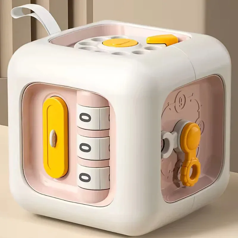 

TEMIKIDS 6 In 1 Montessori Educational Toys Sensory Busy Board Baby Practice Skills Drawer Cube Educational Toys For Girl Boy