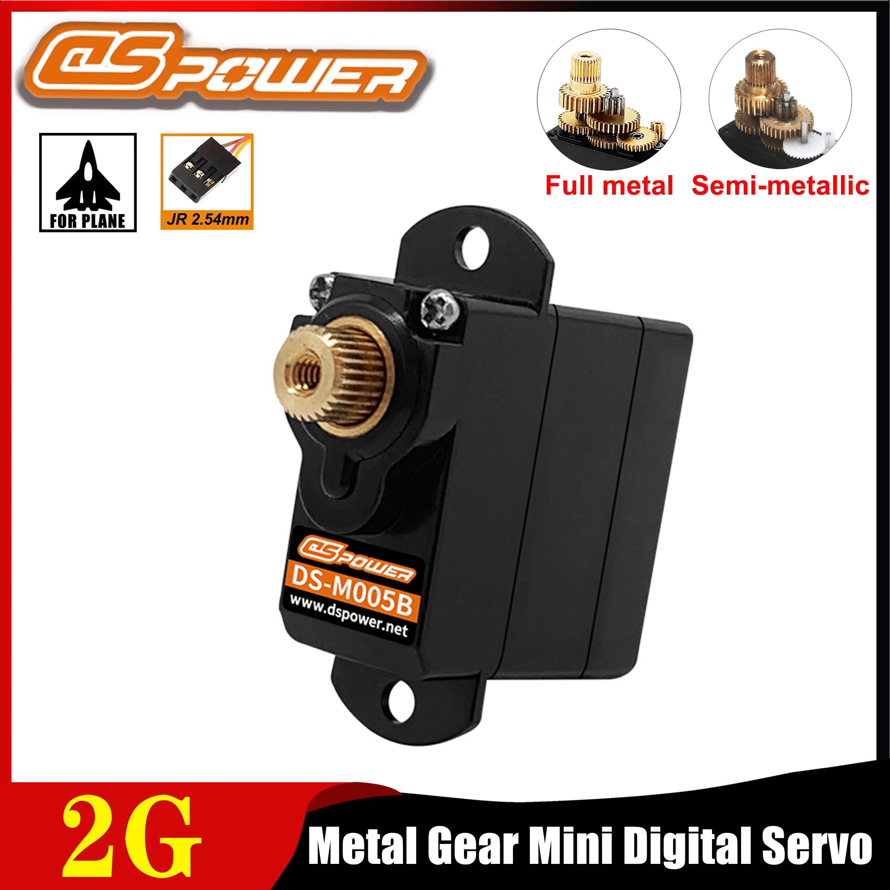 

Dspower 2G Micro Metal Gear Digital Servo Coreless Motor for RC Mini Car Aircraft Plane Fixed-wing Helicopter FPV Drone Parts