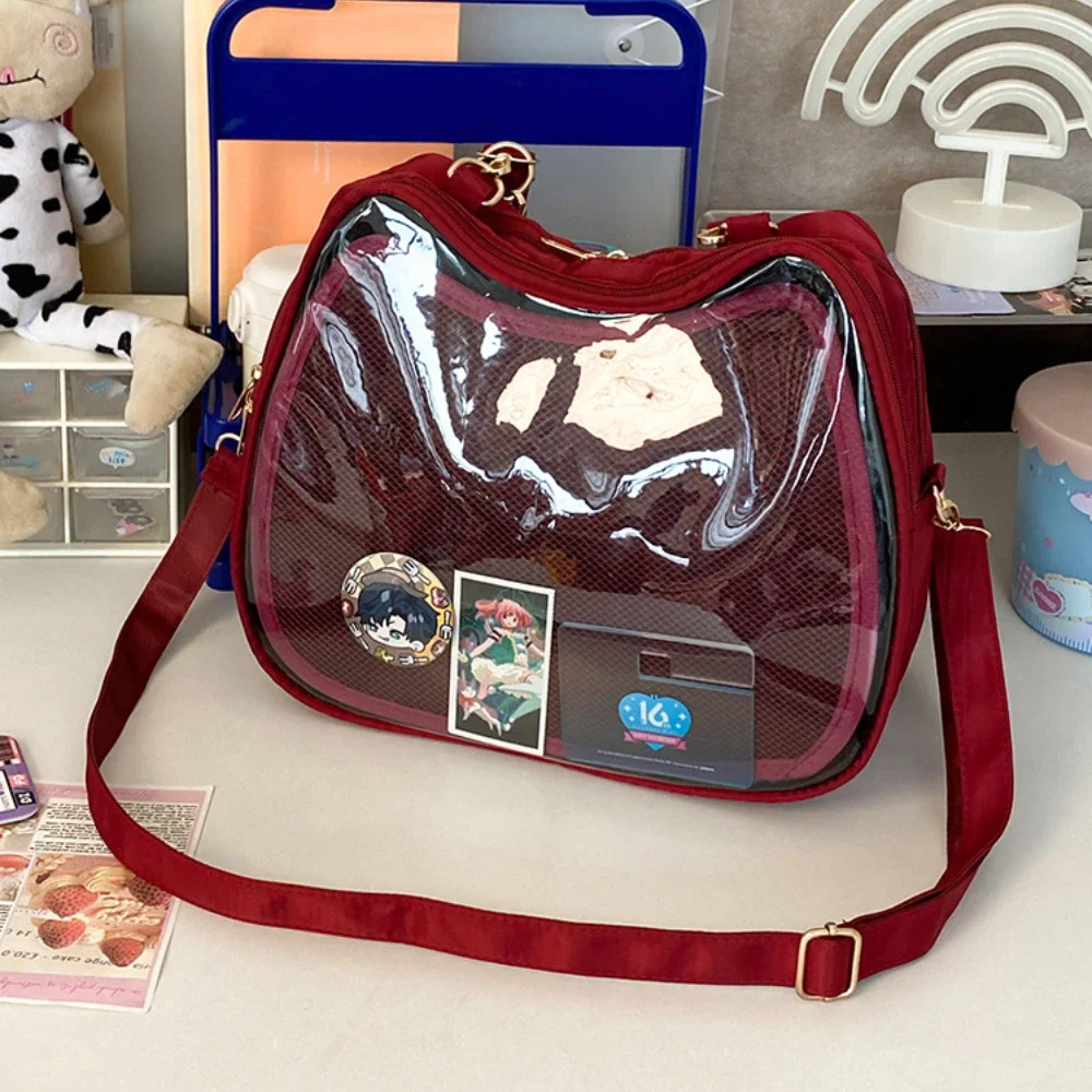 Japanese Transparent Itabag Women Handbags Badge Large Capacity Shoulder Crossbody Bag Bolso Black Backpack