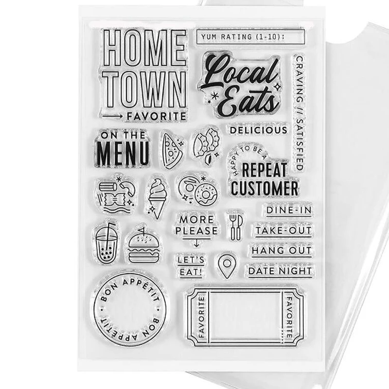 KLJUYP home Town stamp Transparent Clear Silicone Stamps for DIY Scrapbooking/Card Making/Kids Crafts Decoration Supplies