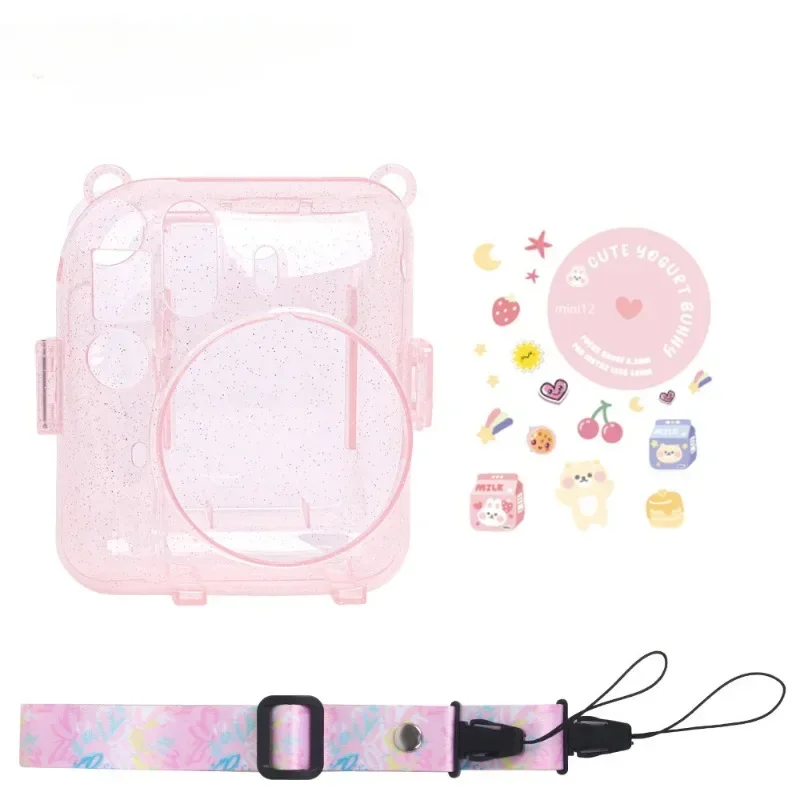 

For Instax Mini 12 Crystal Transparent Protective Case Cover Bag for Fujifilm Instant Camera Bag for Instax Mini 12