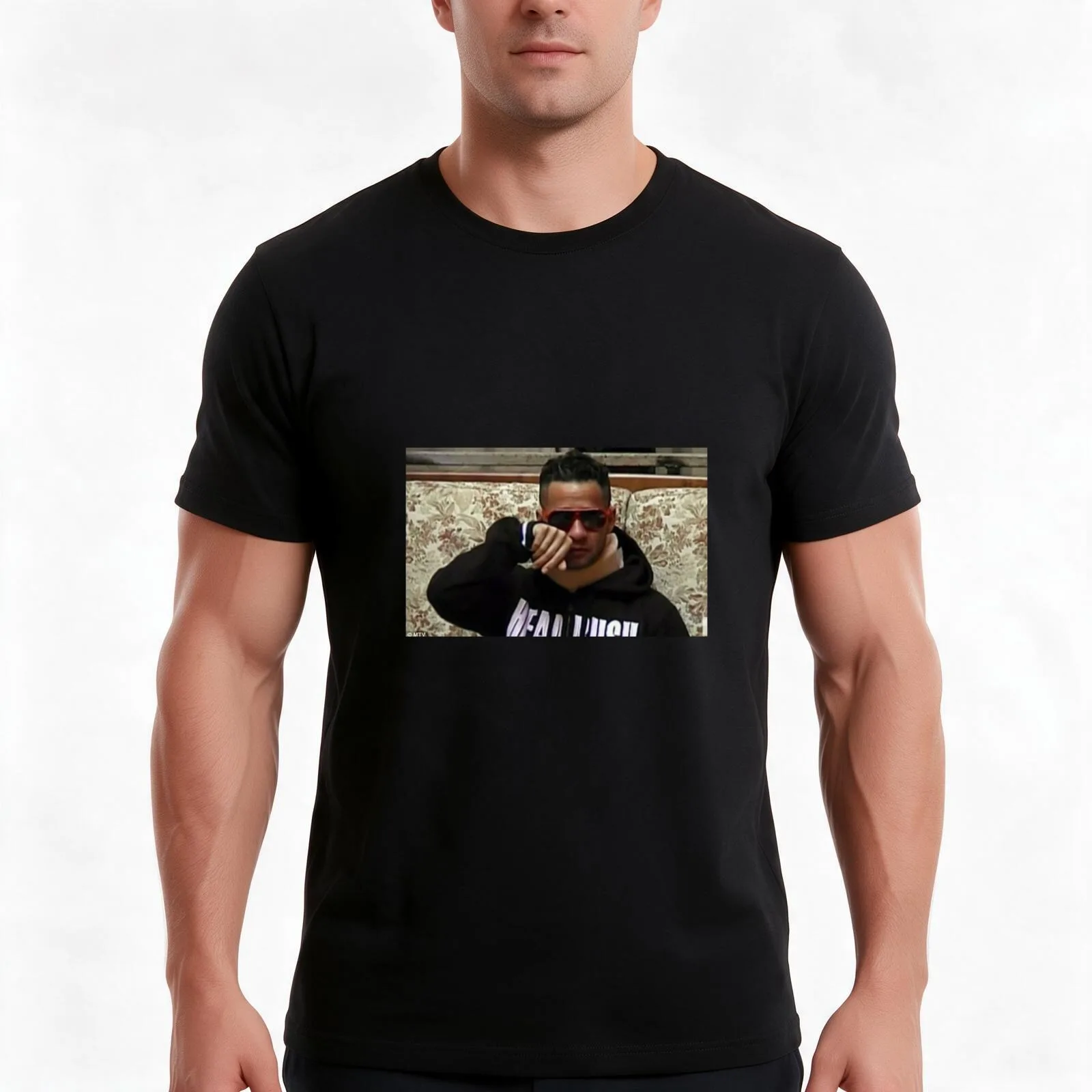 Crying Situation with a Neck brace T-Shirt, Summer Casual Cotton Tee, Oversized Streetwear Tops, Vintage Graphic Print