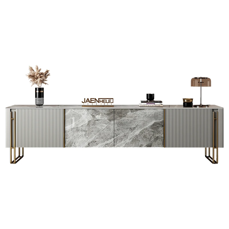 

Light Luxury Stone Plate TV Cabinet Modern Minimalist Living Room Bedroom Deck Coffee Table Combination Locker