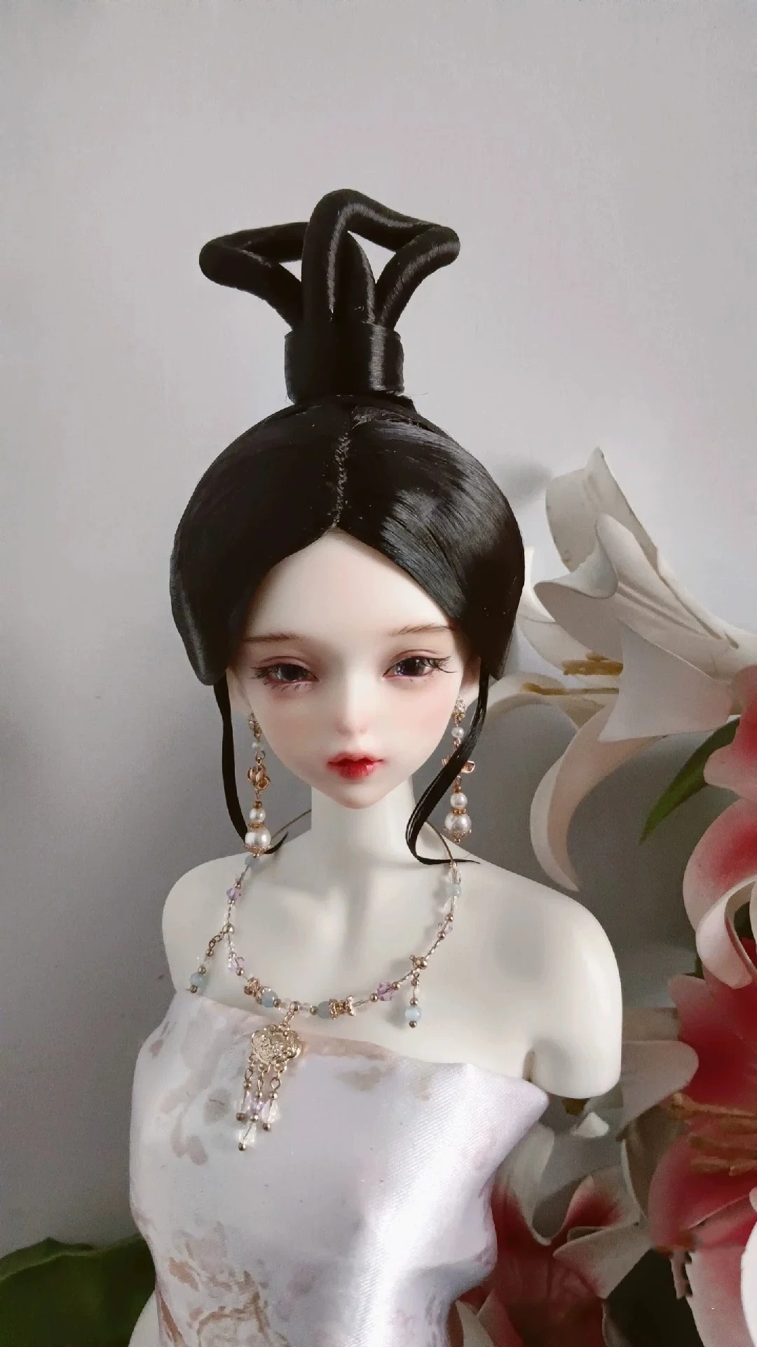 1/6 1/4 1/3 Scale BJD Doll Wigs Ancient Costume Hanfu Vintage Hair Fairy Wig For YOSD MSD SD13 Girl SSDF Uncle Accessories A1775