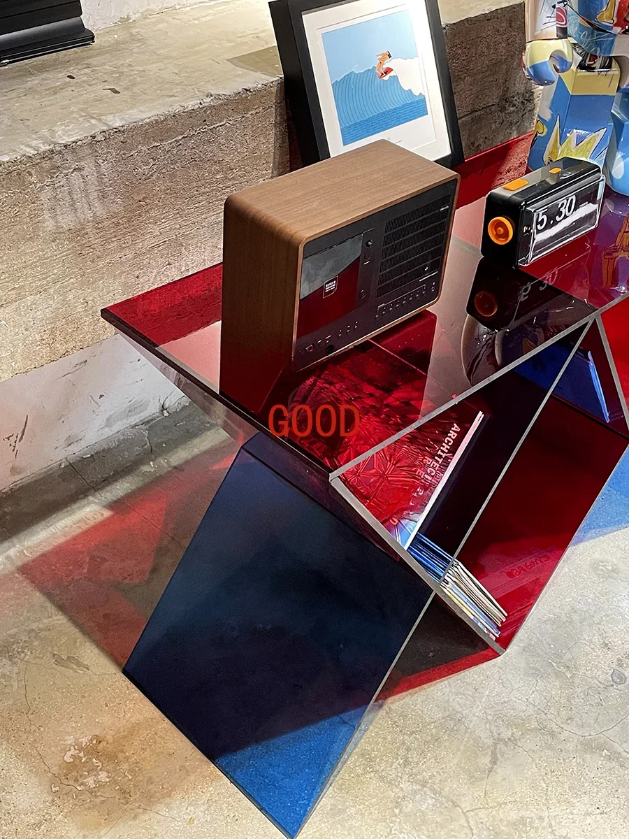 الشمال الإبداعية وحدة التحكم الجداول الاكريليك اللون رف الكتب غرفة المعيشة طاولة جانبية وحدة التحكم المنزلية