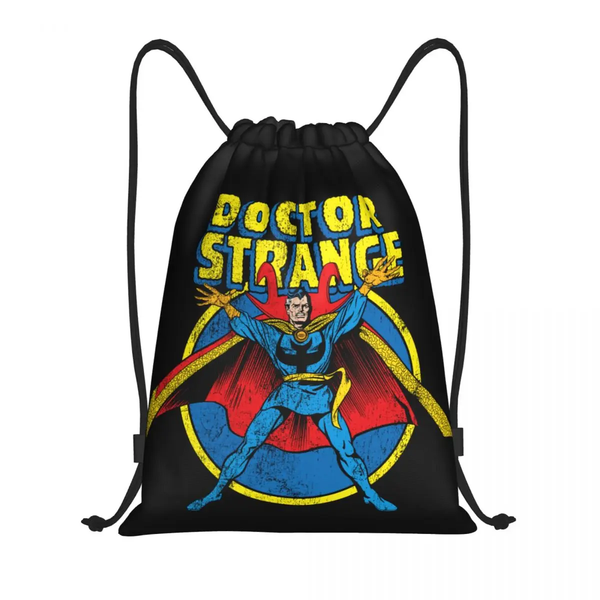 Custom Doctor Strange Cartoon Drawstring Backpack Sports Gym Bag for Women Men Training Sackpack