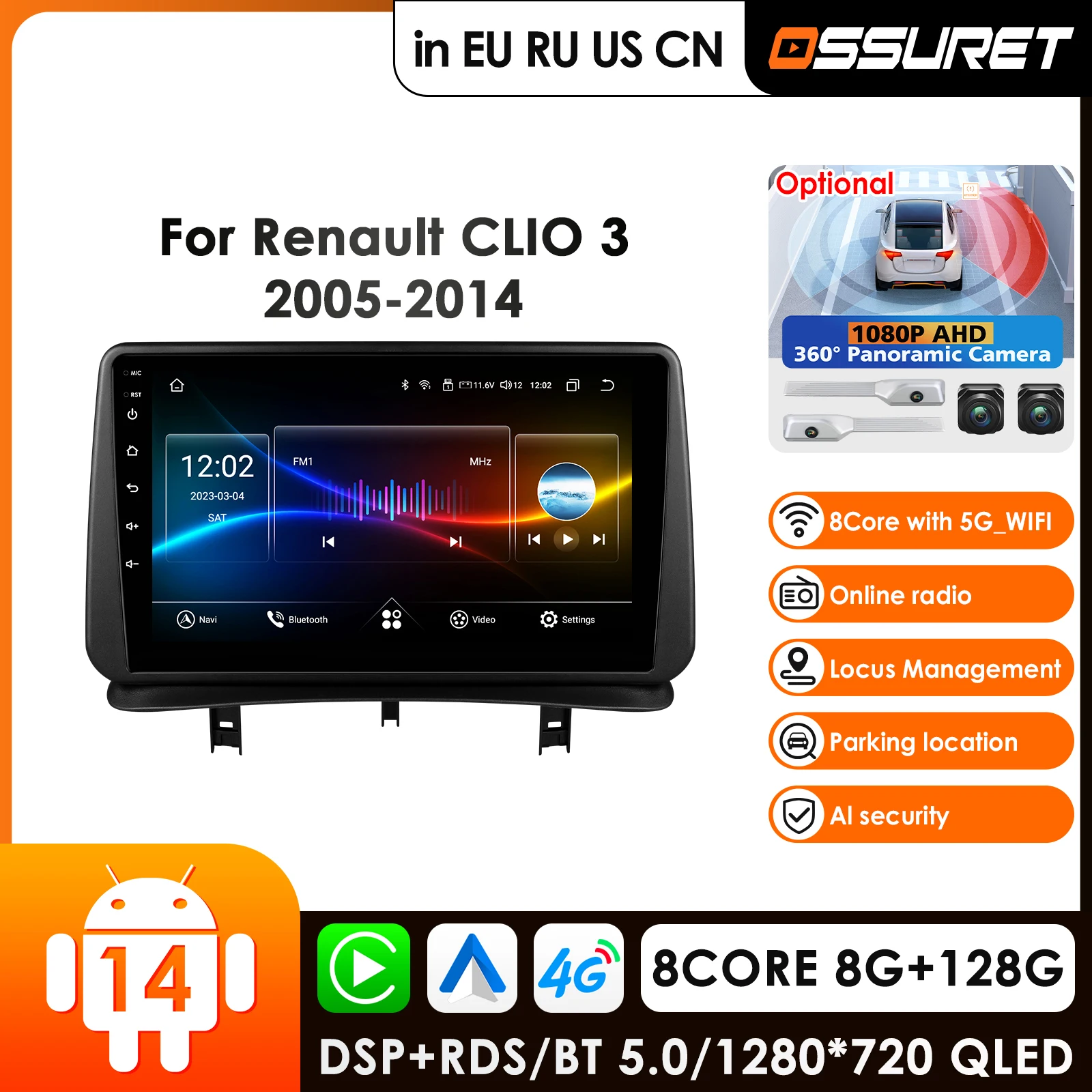 Car Intelligent Systems 2din Android Car Radio for Renault CLIO 3 2005-2014 Multimedia Video GPS Carplay Auto 4G Autoradio RDS