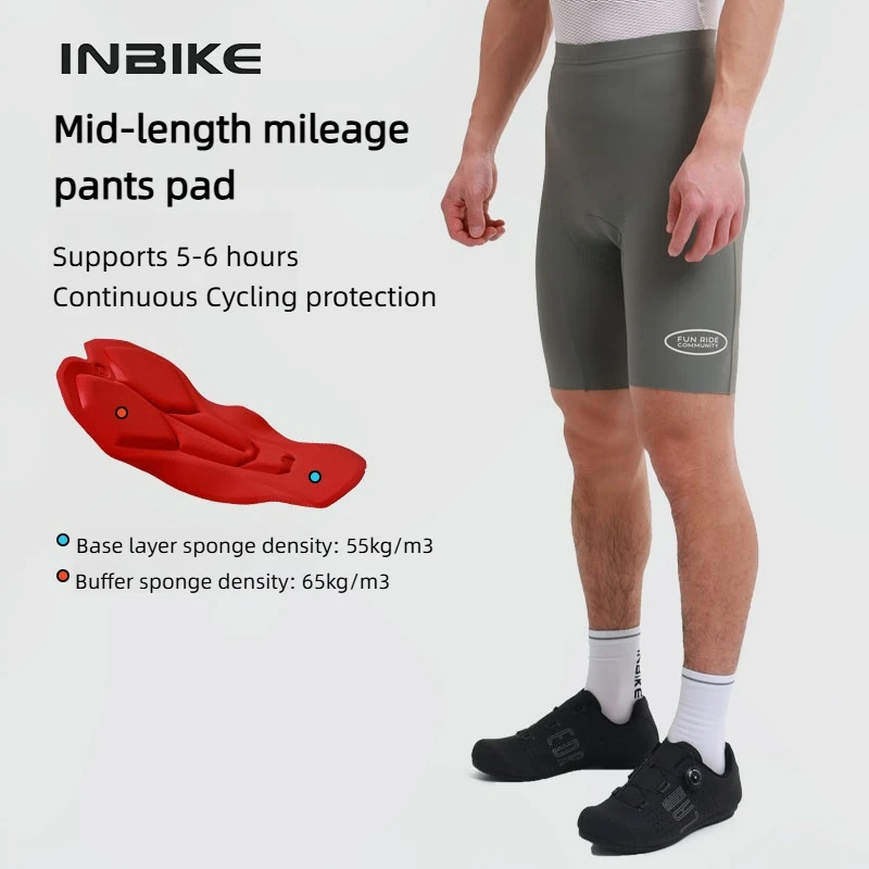 

INBIKE Men's Cycling Shorts High Elasticity Quick-Dry Breathable Bike Shorts with Reflective Trim for Sports Outdoor Cycling