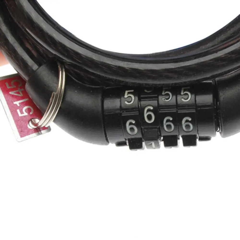 ABS with Steel Wire Bicycle Code Cable Lock 4-Digit Password Universal Steel Cable Lock 1200MM Anti Theft Bike Security Chain