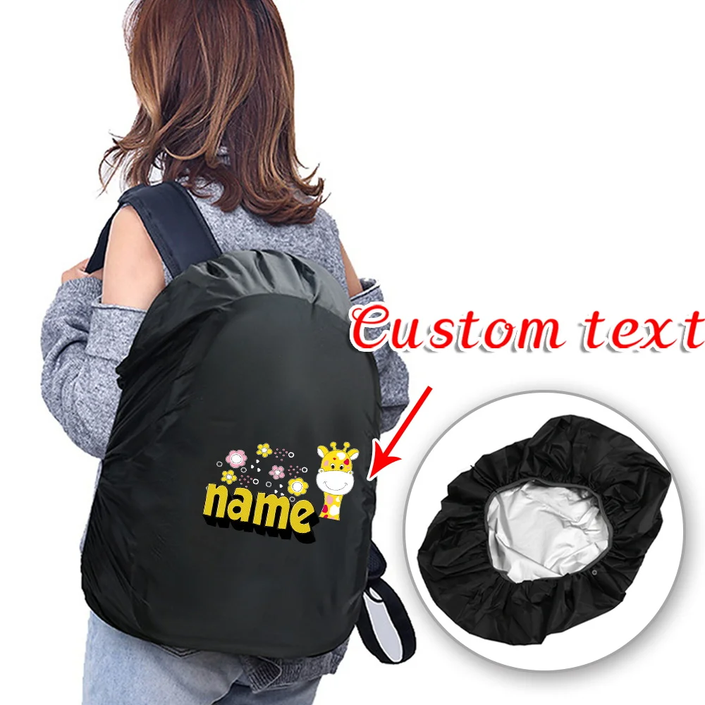 

Customizable Name Backpack Rain Cover Foldable Protective Cover Lightweight Camping Waterproof Backpack Shell 20-70L