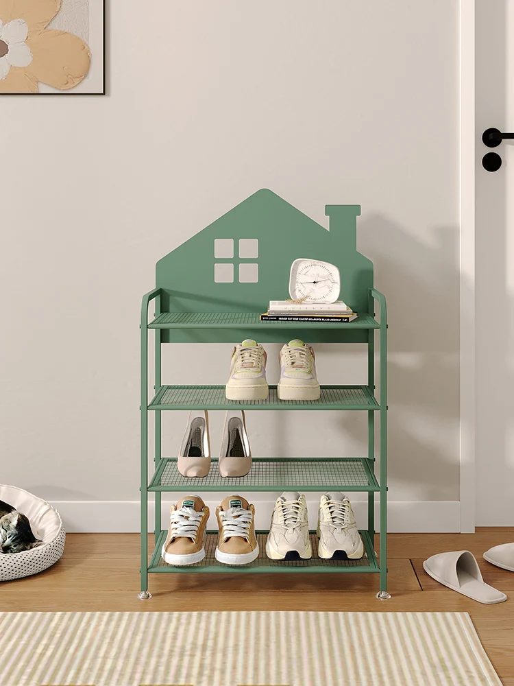 Small house shoe rack pink home baby special simple mini cabinet