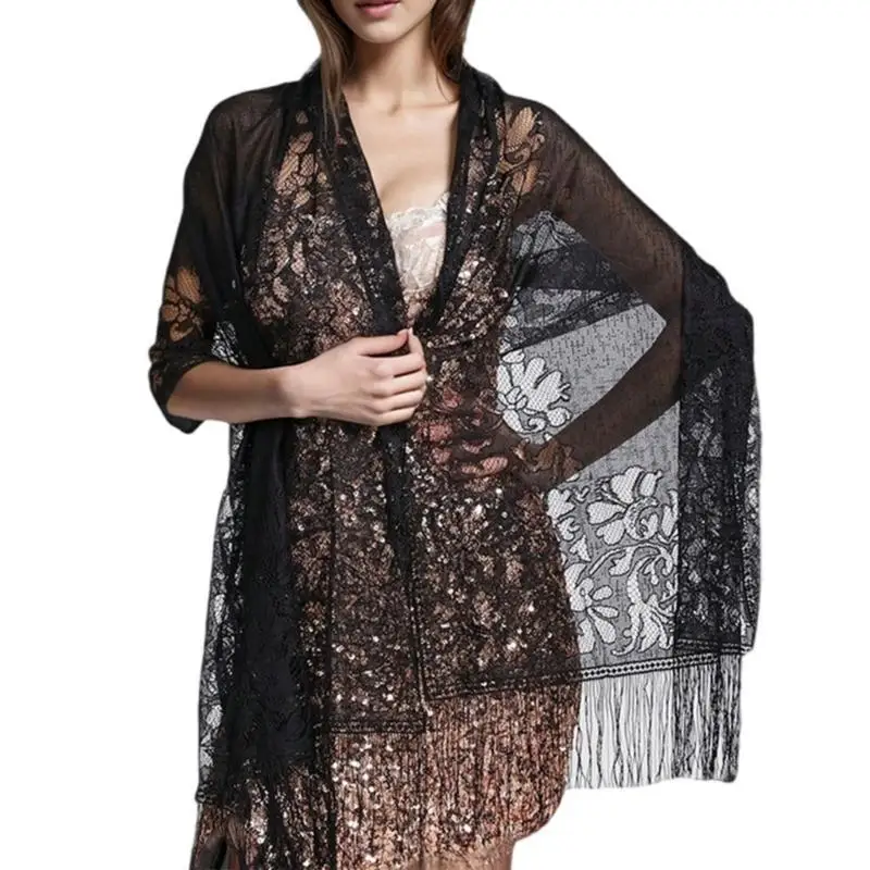 

652F Lightweight Scarf for Women Office Travel Evening Event Elegant Headscarf Shawl