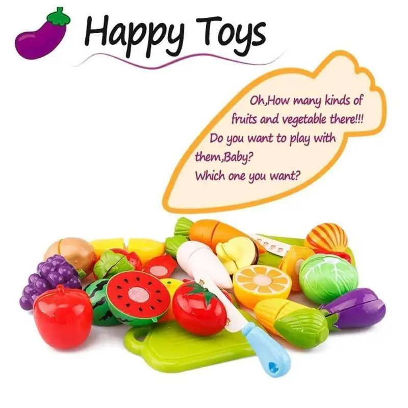 Nuovo set di alimenti di simulazione frutta verdura cucina per bambini giochi di finzione giocattoli per bambini taglio cucina gioco di cibo ragazze ragazzi regalo
