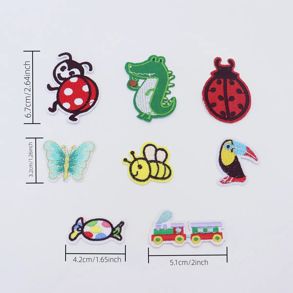 Mix Butterflies Flower Animal Heart Pack Embroidered Iron On Patches For Hat Bag Clothing DIY Badge Embellishments Crafts Sewing