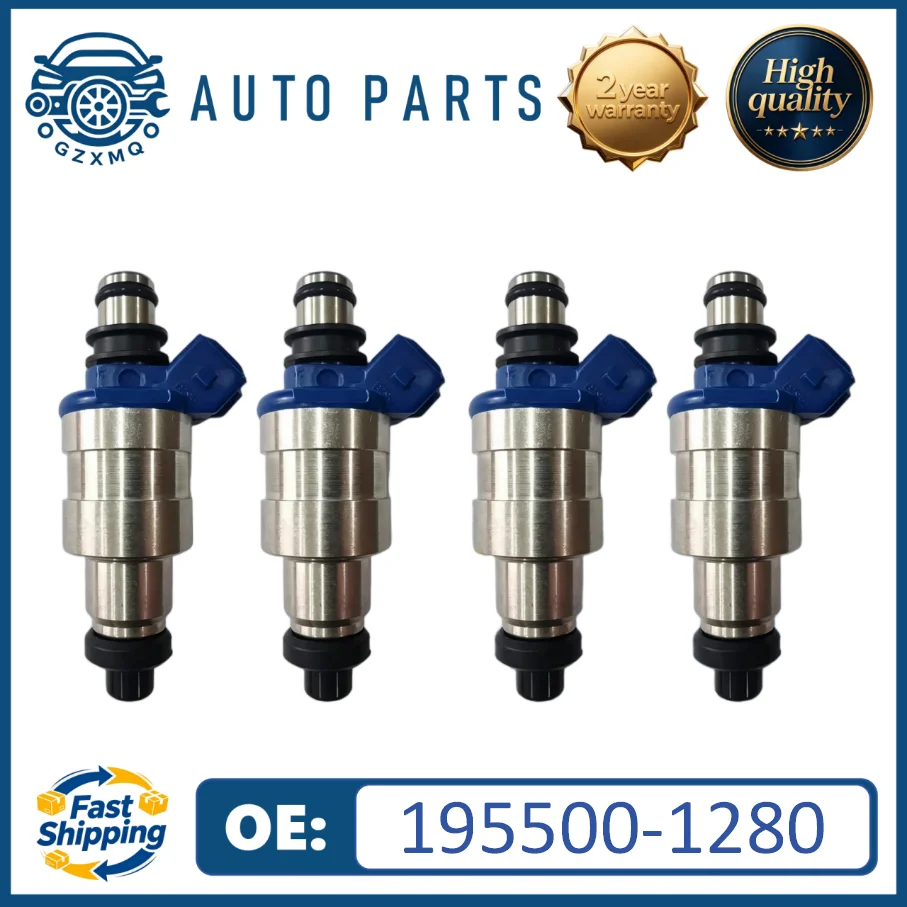 4pcs Fuel Injectors 195500-1280 For 1988-89 Ford Probe Mazda 626 MX-6 2.2L Mazda 929 3.0L For 1991-94 Mercury Capri 1.6L