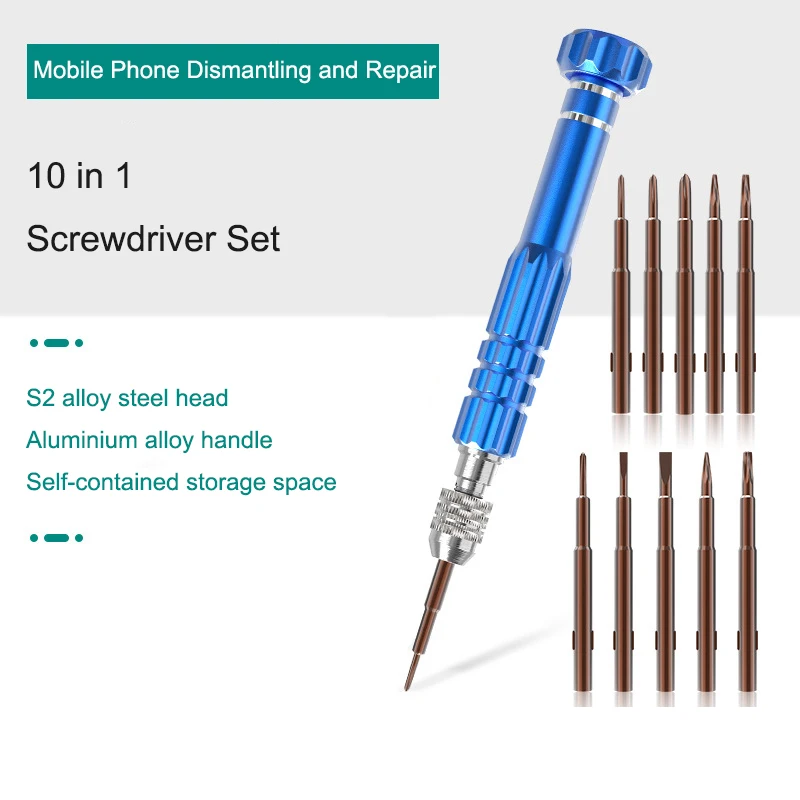 10 in 1 Mobile Phone Repair Tool Kit, Smartphone Screwdriver Set,Essential Disassembly Toolkit for Cellphone Android iPhone ipad