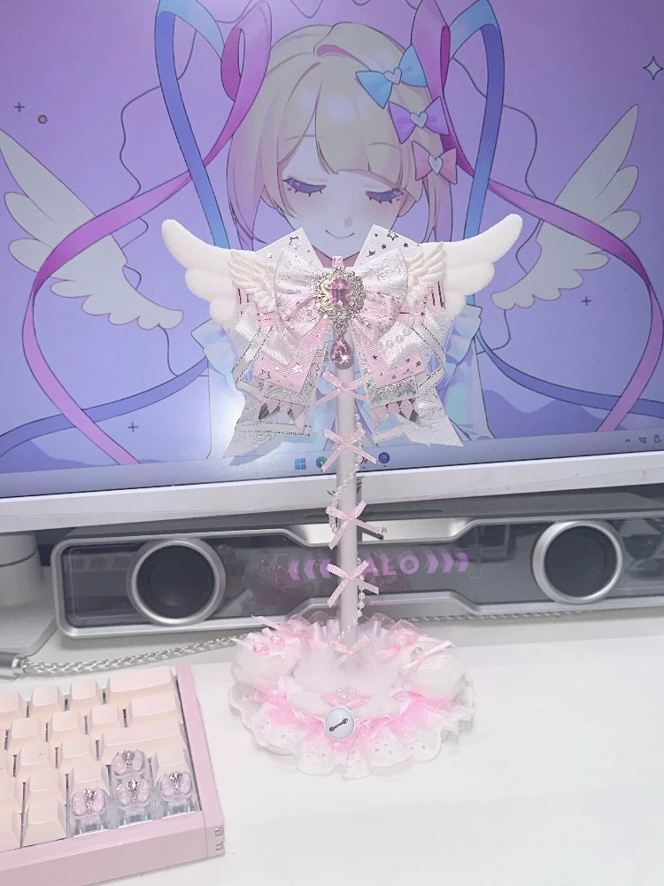 Uroczy koronkowy stojak na słu – Gaming Accessories Pink recenzja i cena
