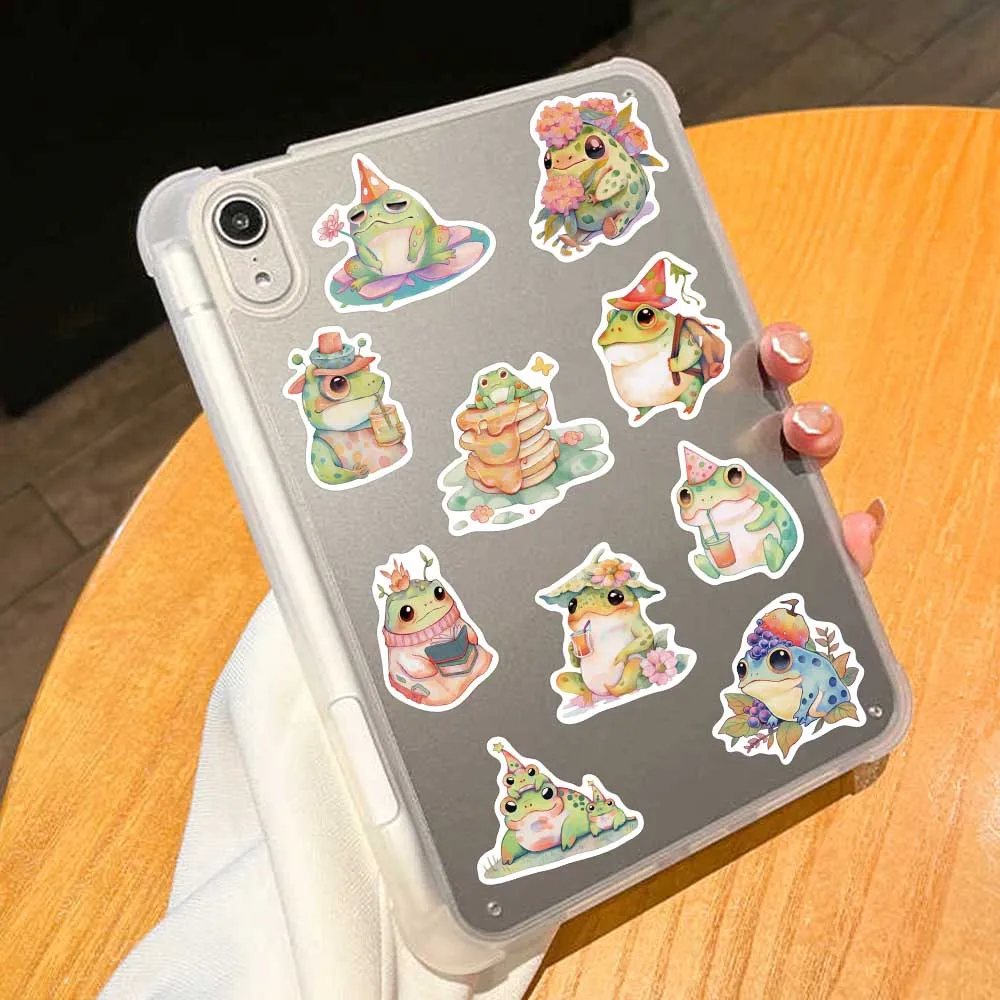 50pcs Colorful Fruit Juice Frog Stickers Cute Cartoon Decals DIY Water Bottle Laptop Luggage Skateboard Scrapbook Sticker