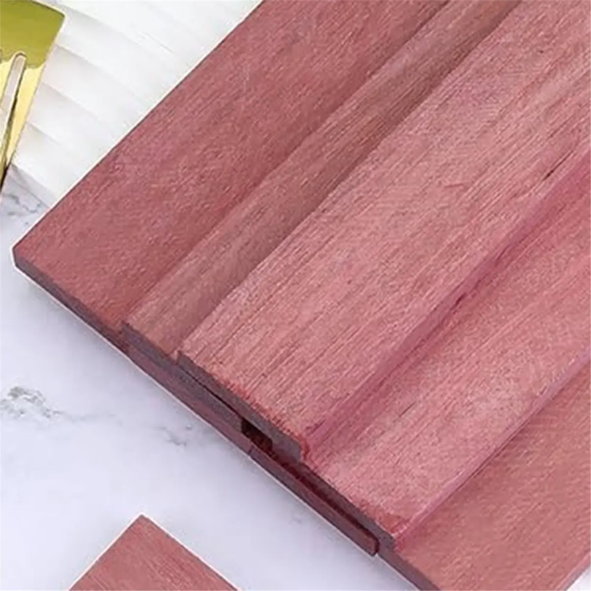 10Pcs Wood Handles, Pale Violet Red Natural Wood Handle Scales for DIY Music Instruments Tools Craft
