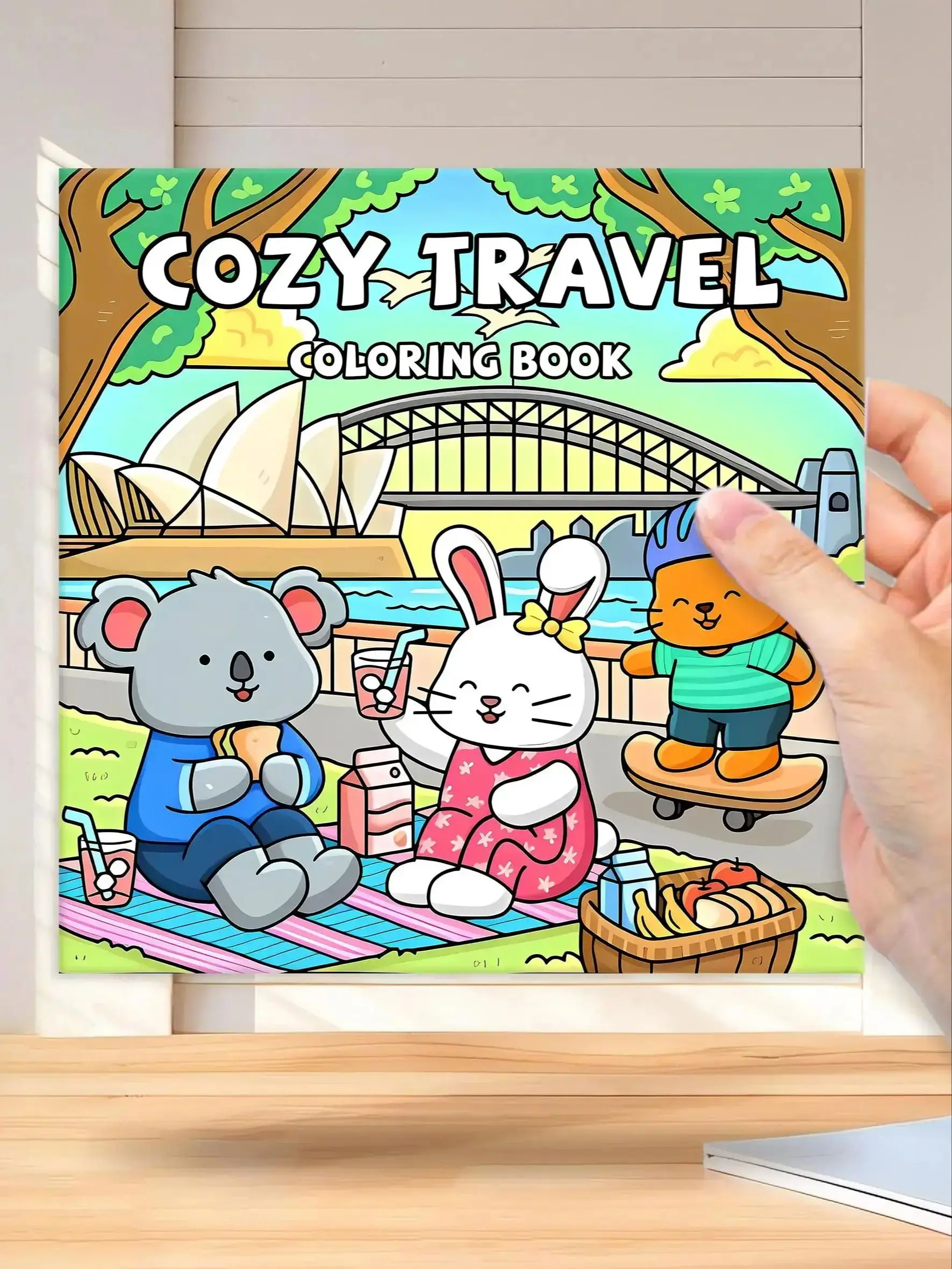 COSY TRAVEL Vet-gemakkelijke patronen Kleurboek voor volwassenen Leuk tekenboek Perfect cadeau voor feest en verjaardag - afbeelding 2