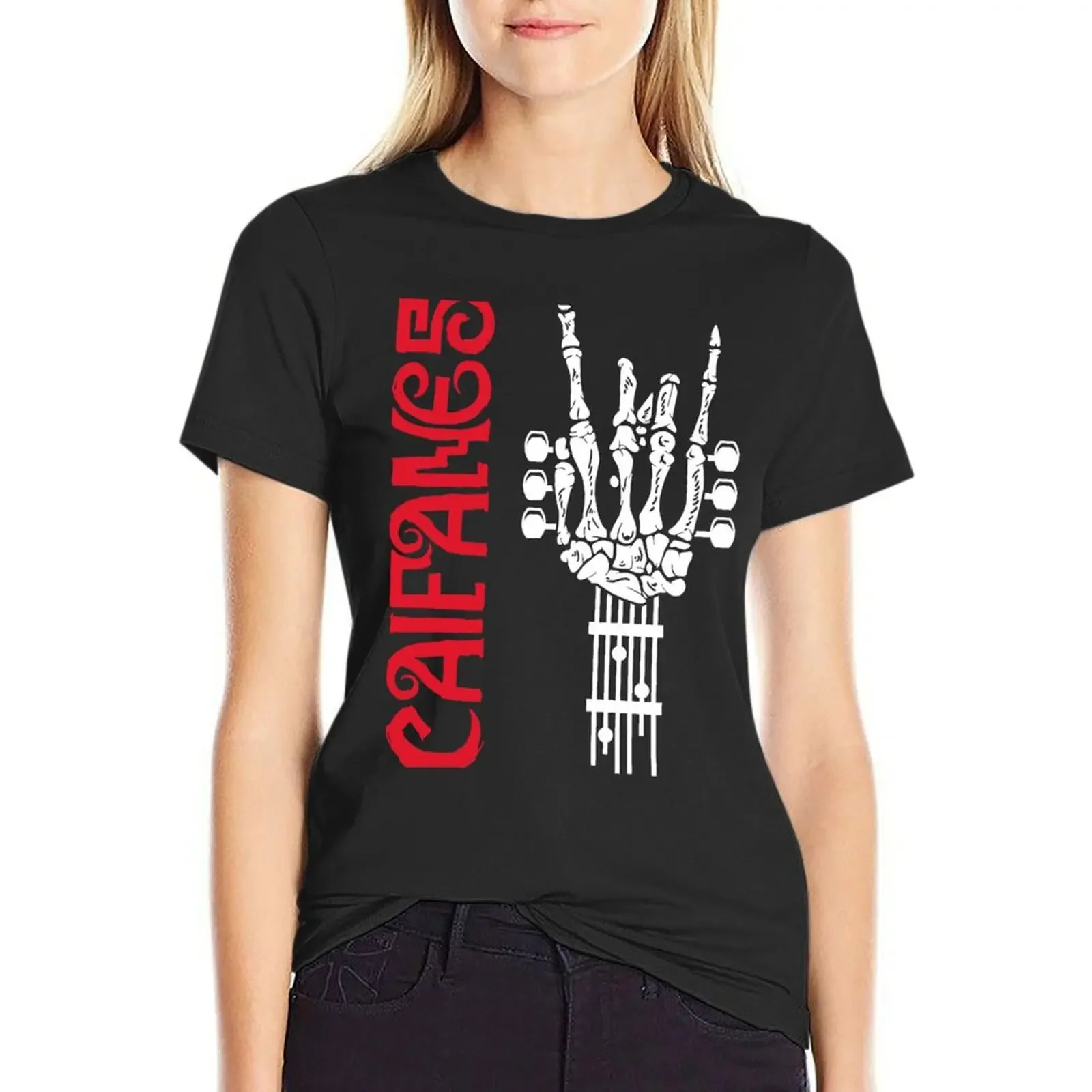 

Caifanes Skull Hand T-Shirt vintage tops vintage clothes plain woman t shirt