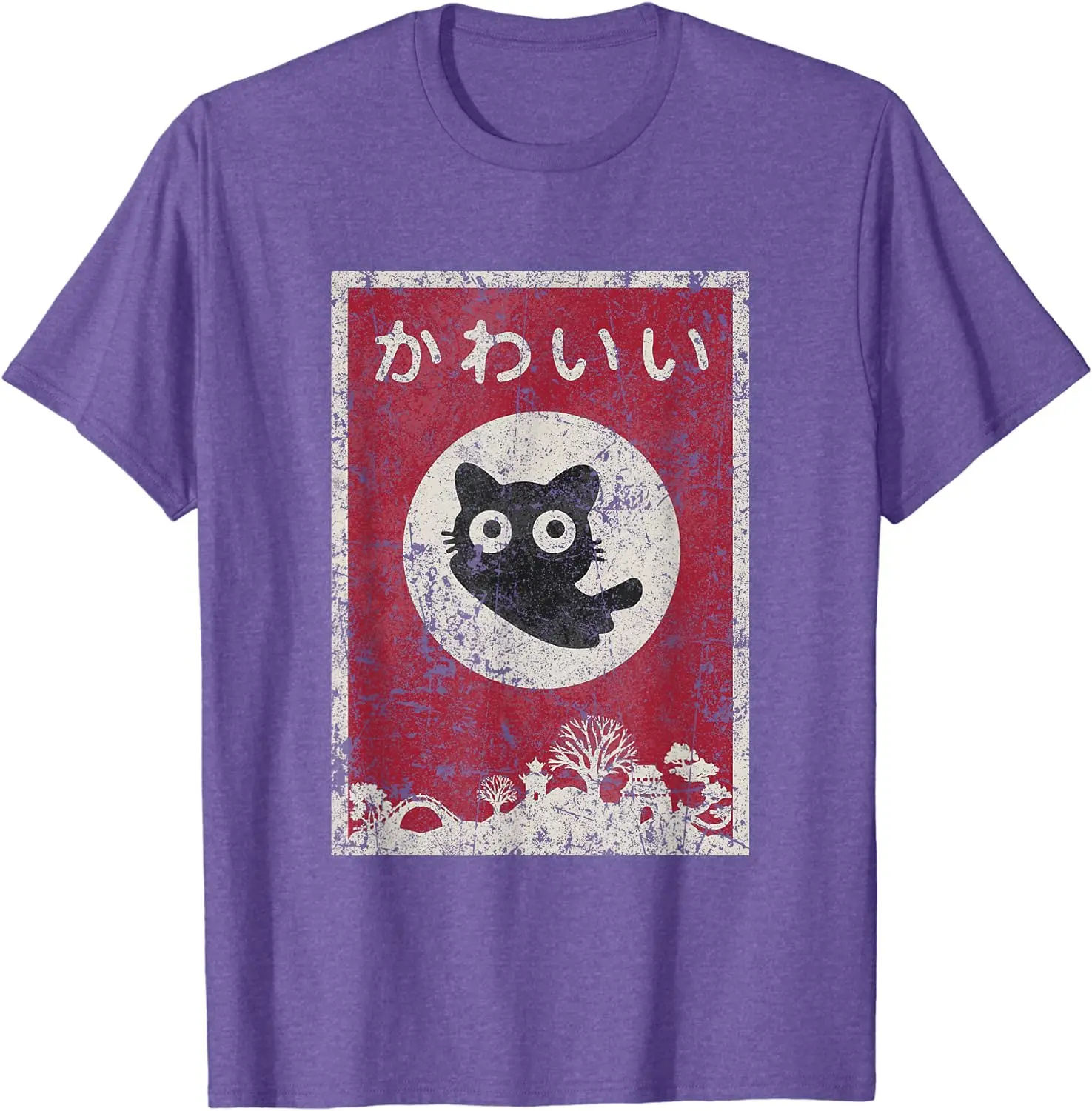 Japanese black anime cat T Shirt T-Shirt