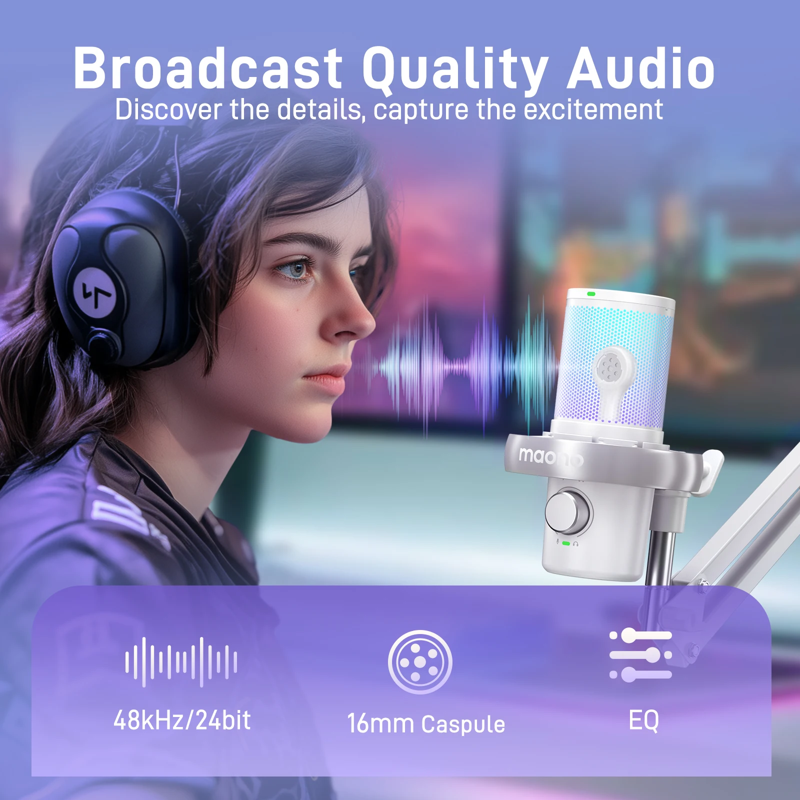 maono DM40 Wireless USB Mic for Streaming & Gaming