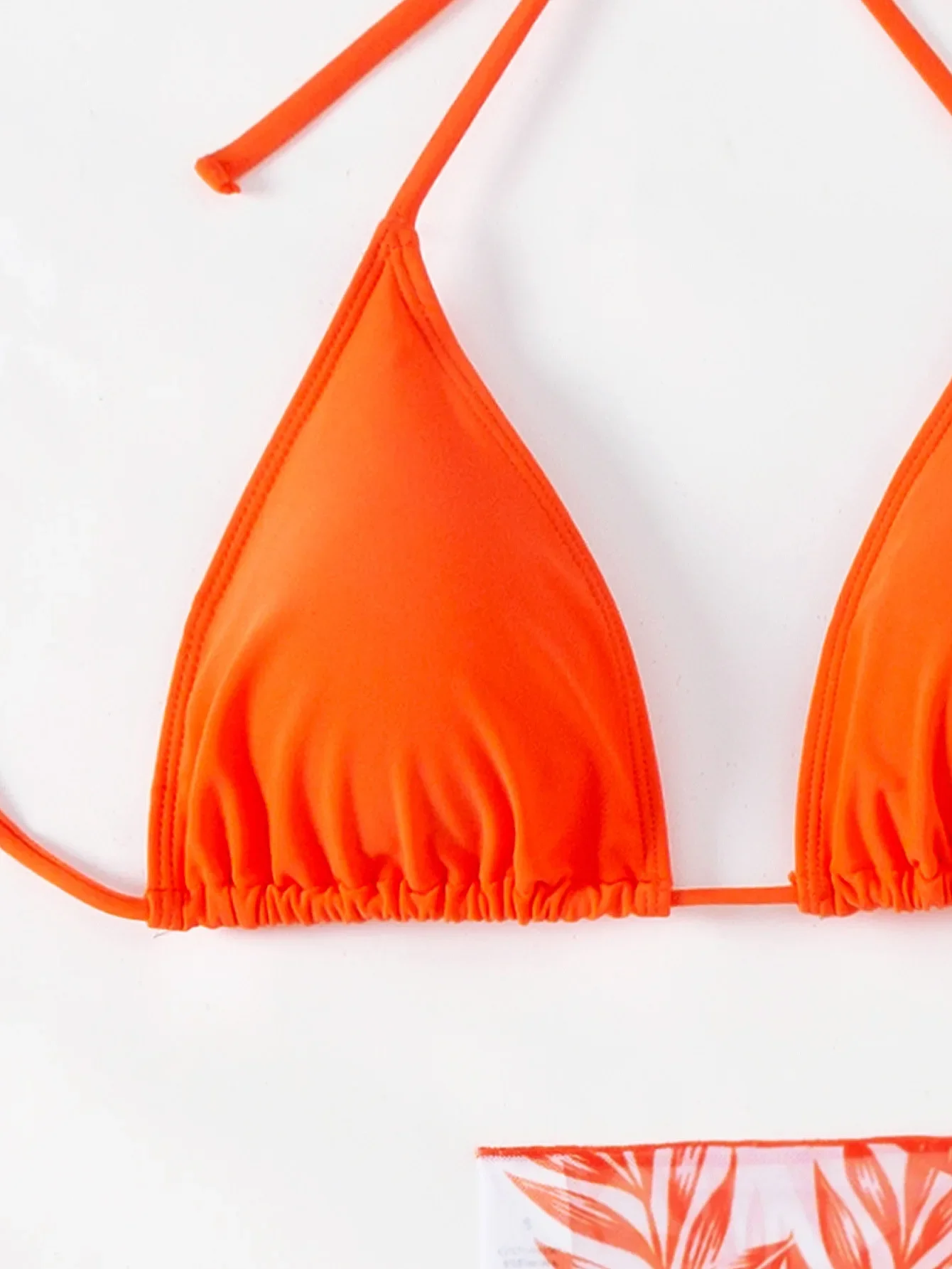 Women's 3-Piece Bikini Set Sexy Push-Up Underwire Top Floral Cover-Up Skirt Small Bust Enhancer Swimwear Holiday Swimsuit Female