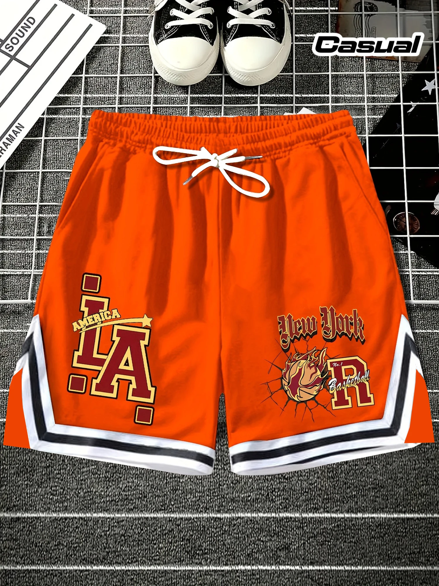 Classic Retro Comfortable Shorts Summer Sports Basketball Shorts Fashion Casual Breathable Outdoor Sports Training Shorts Moto 2