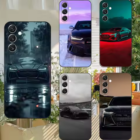 A-Audis R-S car Phone Case For Samsung S25,S24,S21,S22,S23,S30,Ultra,S20,Plus,Fe,Lite,Note,10,9,5G Black Cover
